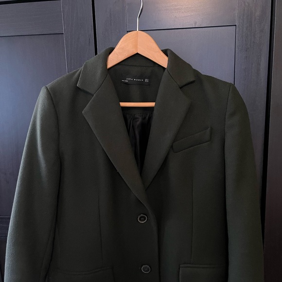 Zara green top coat - Picture 3 of 9